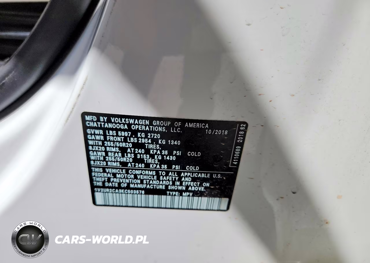 2019 Volkswagen Atlas Se VIN:1V2UR2CA3KC503576 - 13