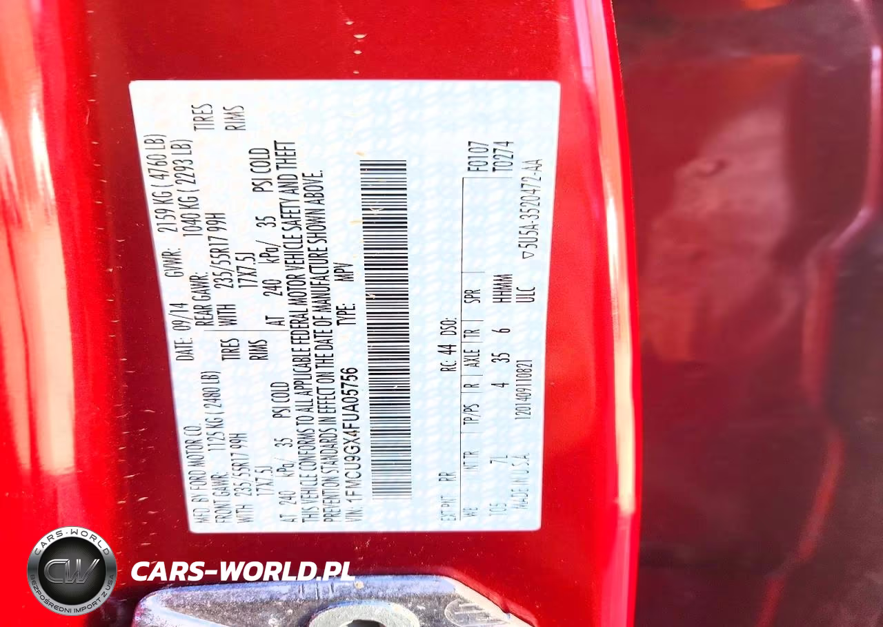 2015 Ford Escape Se VIN:1FMCU9GX4FUA05756 - 13