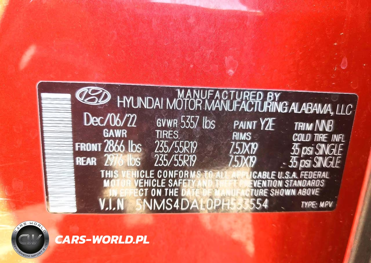 2023 Hyundai Santa Fe Limited VIN:5NMS4DAL0PH533554 - 14