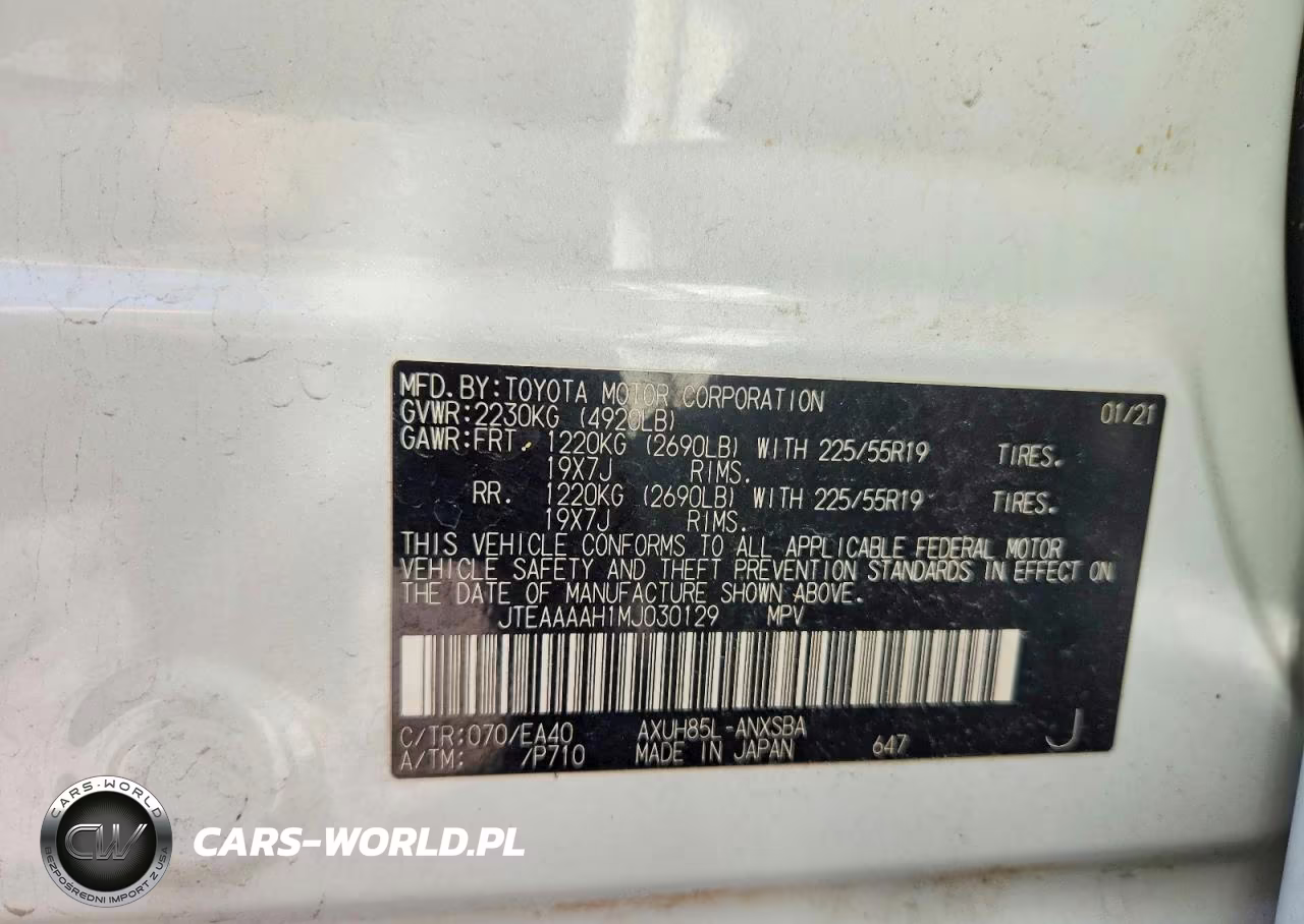 2021 Toyota Venza Limited VIN:JTEAAAAH1MJ030129 - 13