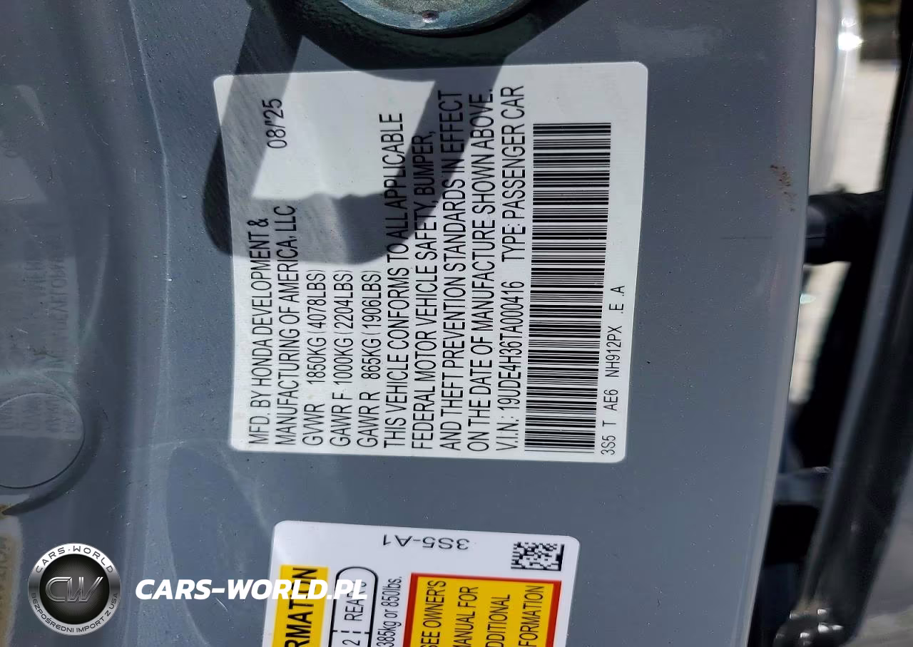 2026 Acura Integra A-Spec VIN:19UDE4H36TA000416 - 12