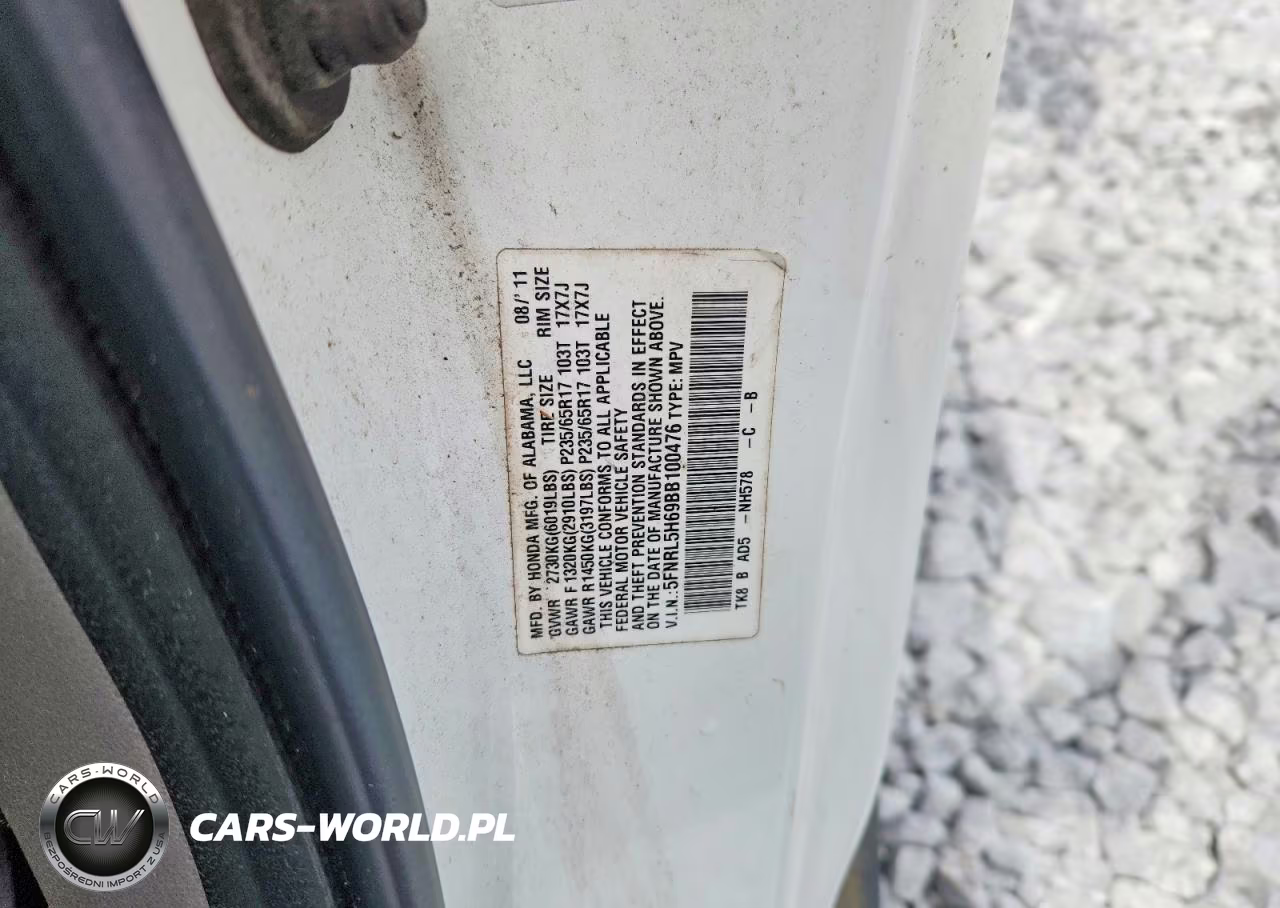 2011 Honda Odyssey Exl VIN:5FNRL5H69BB100476 - 12