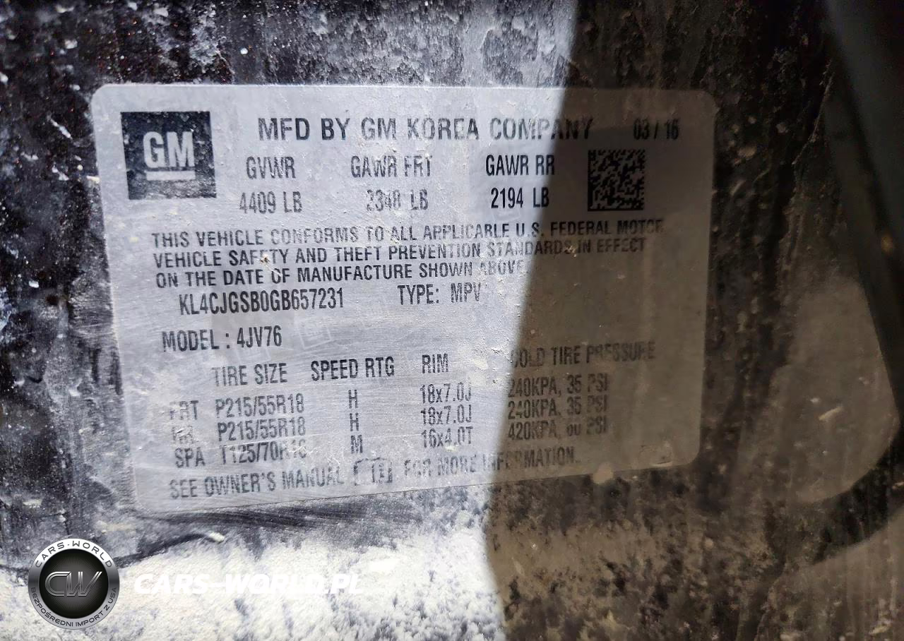 2016 Buick Encore VIN:KL4CJGSB0GB657231 - 13