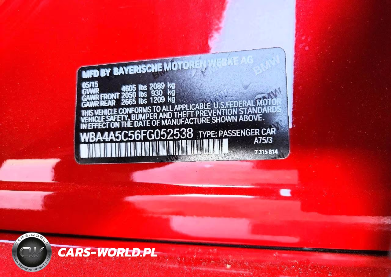 2015 BMW 428 I Gran Coupe VIN:WBA4A5C56FG052538 - 12