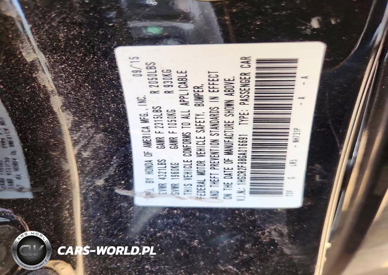 2016 Honda Accord Exl VIN:1HGCR2F88GA016691 - 13