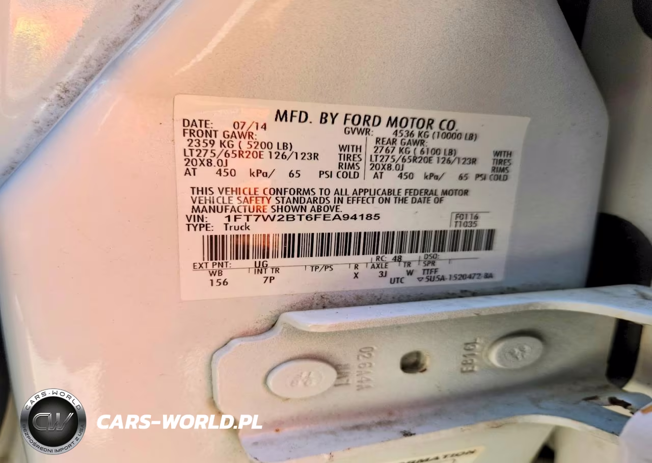 2015 Ford F250 Super Duty VIN:1FT7W2BT6FEA94185 - 12