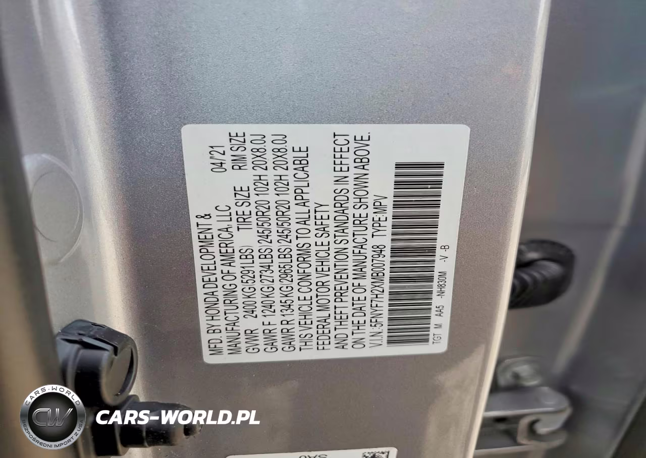 2021 Honda Passport Sport VIN:5FNYF7H2XMB007948 - 13