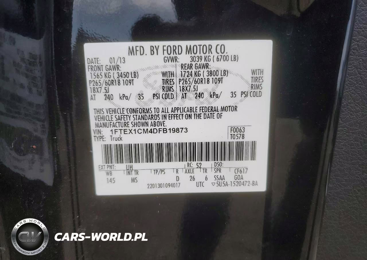 2013 Ford F150 Super Cab VIN:1FTEX1CM4DFB19873 - 13