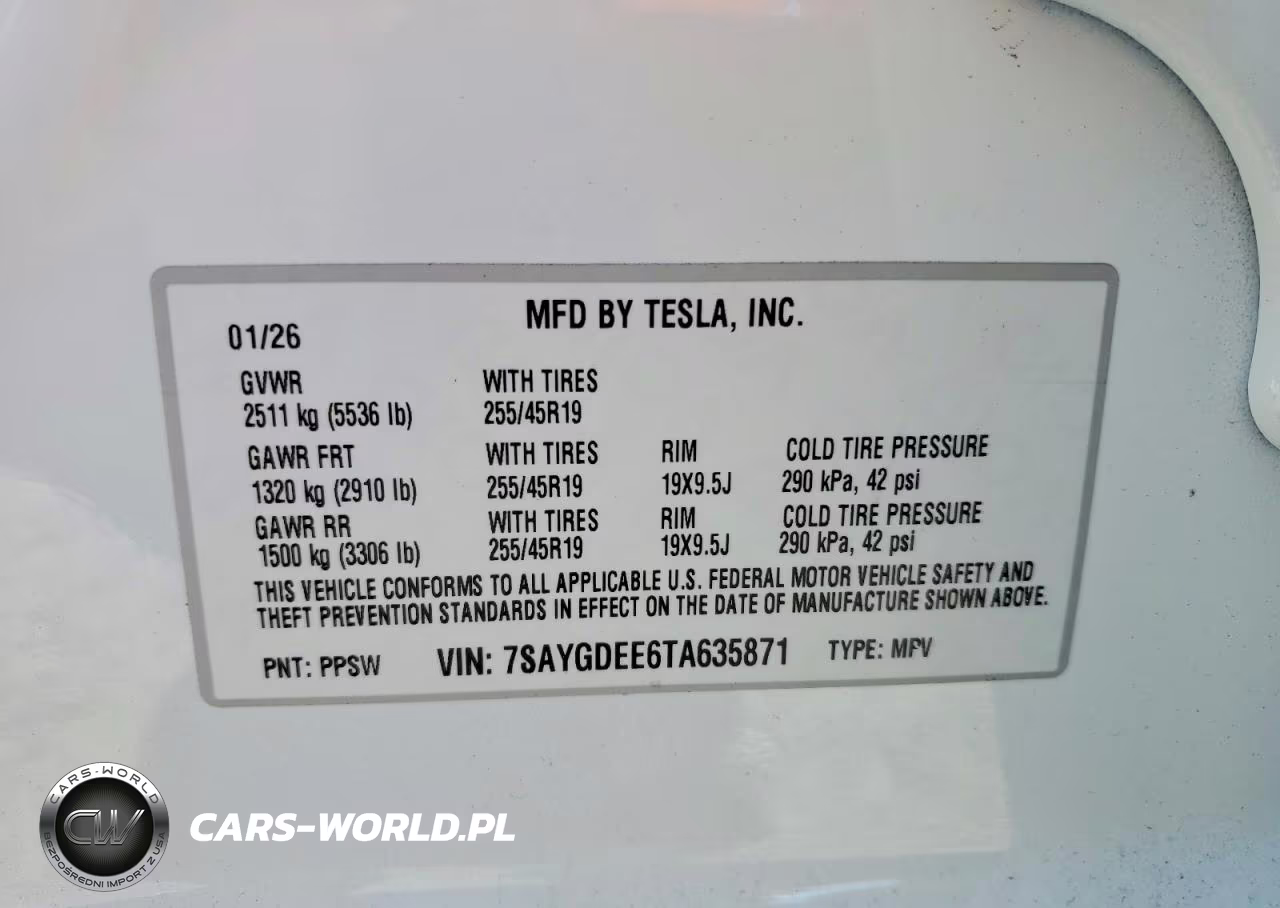 2026 Tesla Model Y VIN:7SAYGDEE6TA635871 - 12