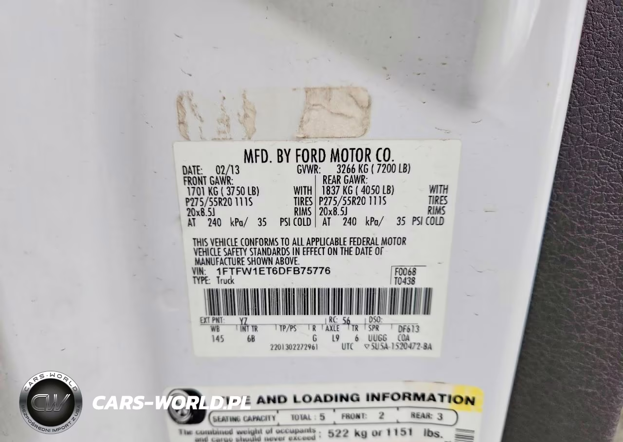 2013 Ford F150 Supercrew VIN:1FTFW1ET6DFB75776 - 13