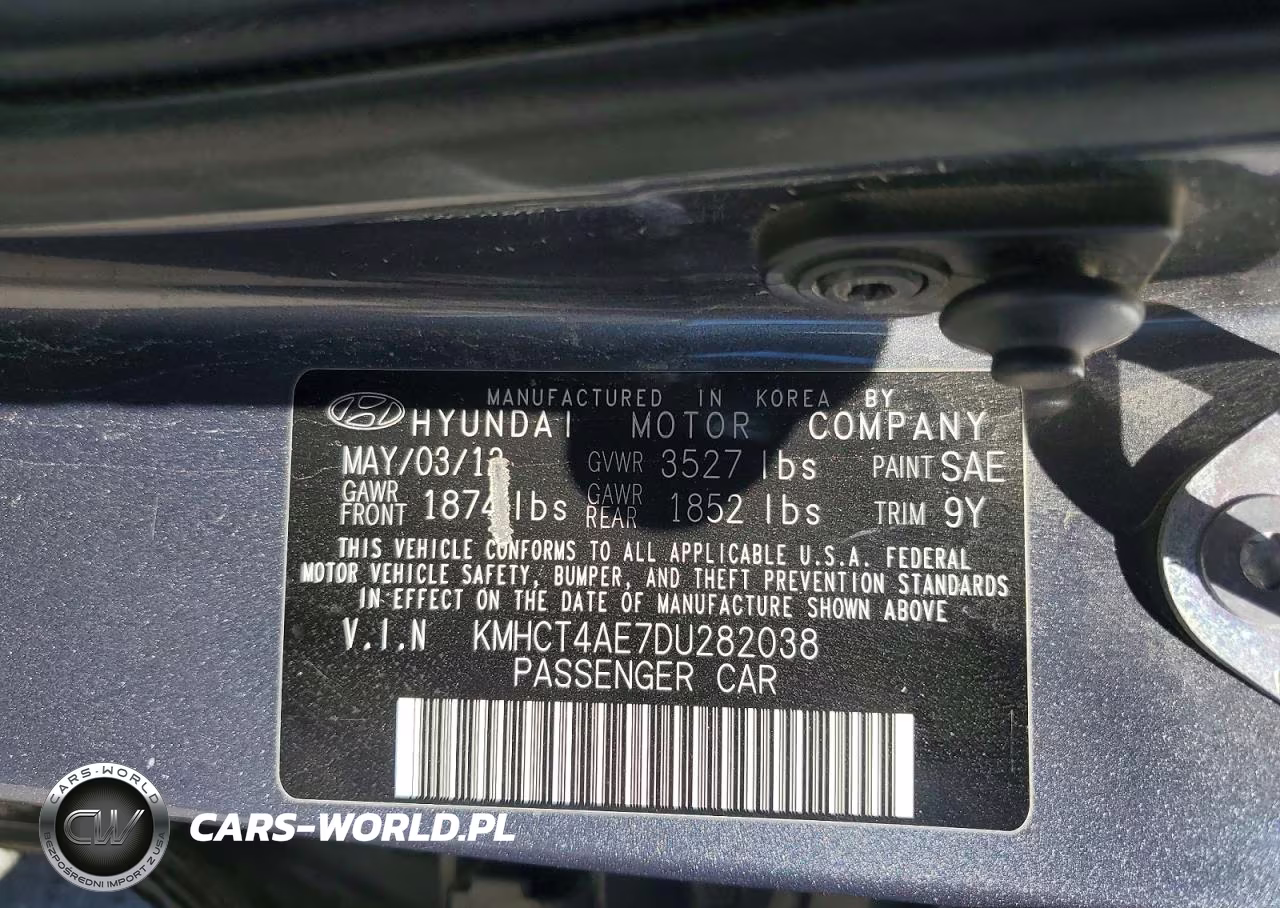 2013 Hyundai Accent Gls VIN:KMHCT4AE7DU282038 - 12