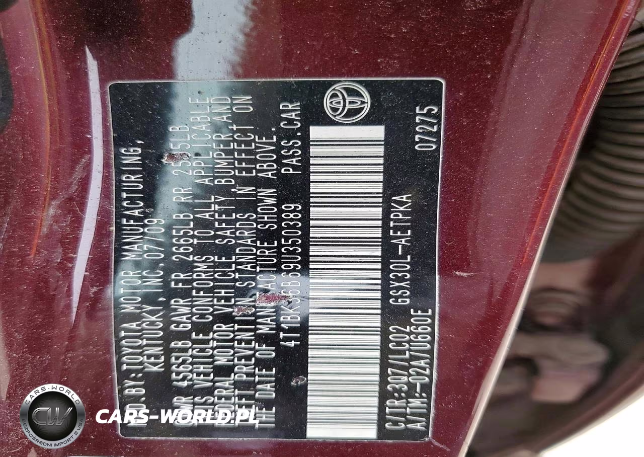 2009 Toyota Avalon Limited VIN:4T1BK36B69U350389 - 12