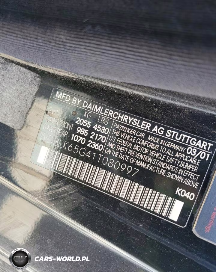 2001 Mercedes-Benz Clk 320 VIN:WDBLK65G41T080997 - 13