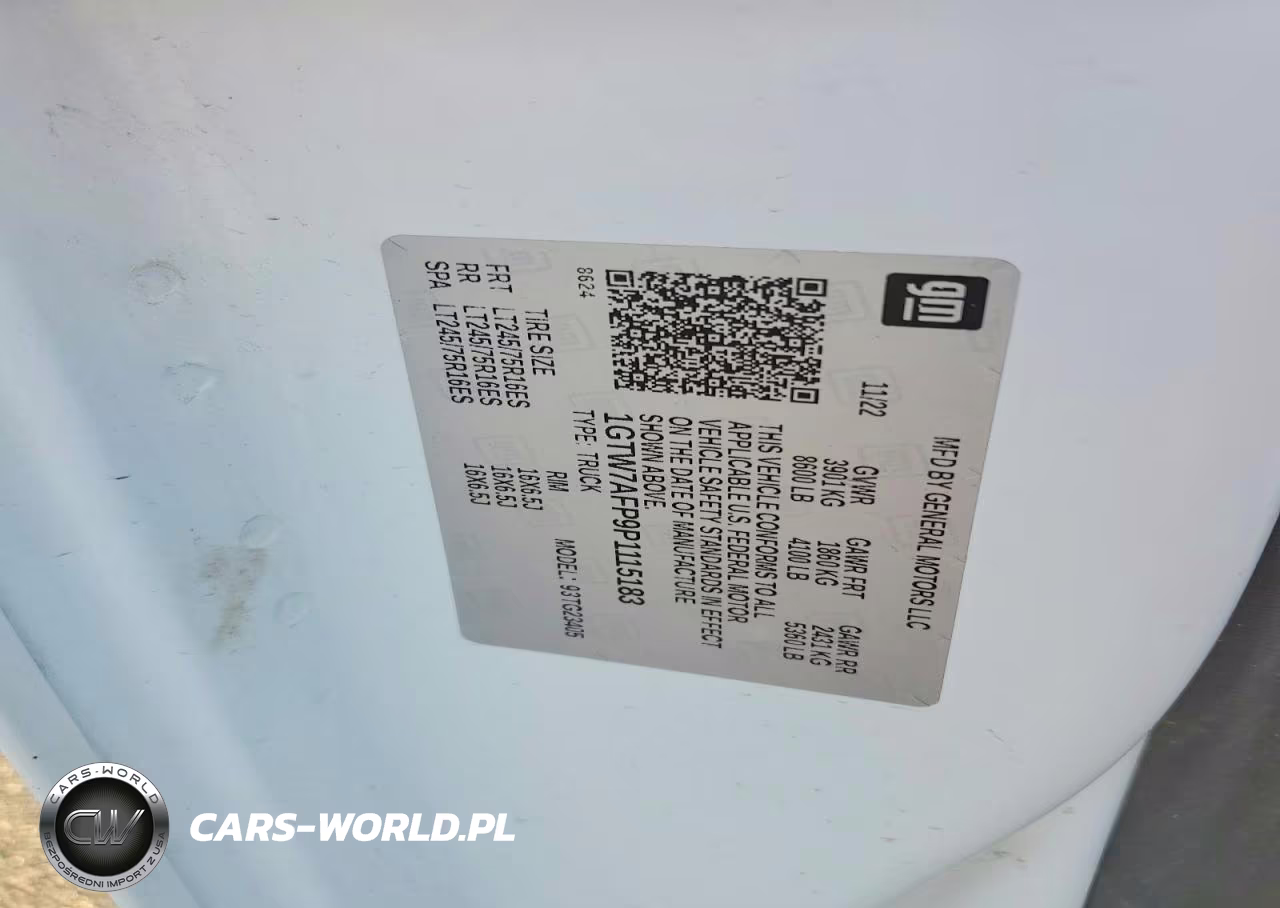 2023 GMC Savana G2500 VIN:1GTW7AFP9P1115183 - 12