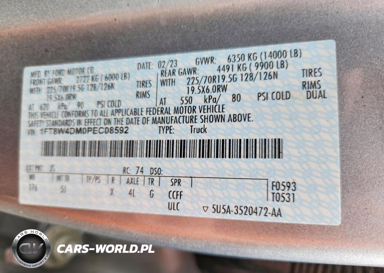 2023 Ford F450 Super Duty VIN:1FT8W4DM0PEC08592 - 12