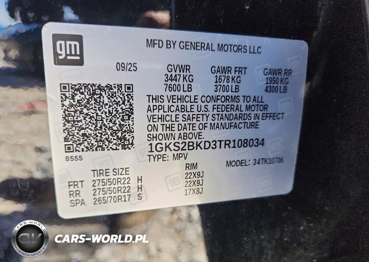 2026 GMC Yukon Elevation VIN:1GKS2BKD3TR108034 - 13