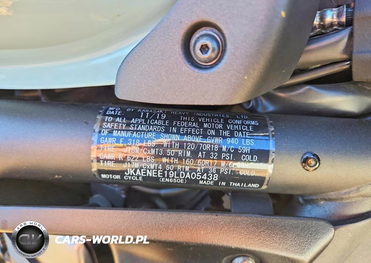 2020 Kawasaki En650 E VIN:JKAENEE19LDA05438 - 9