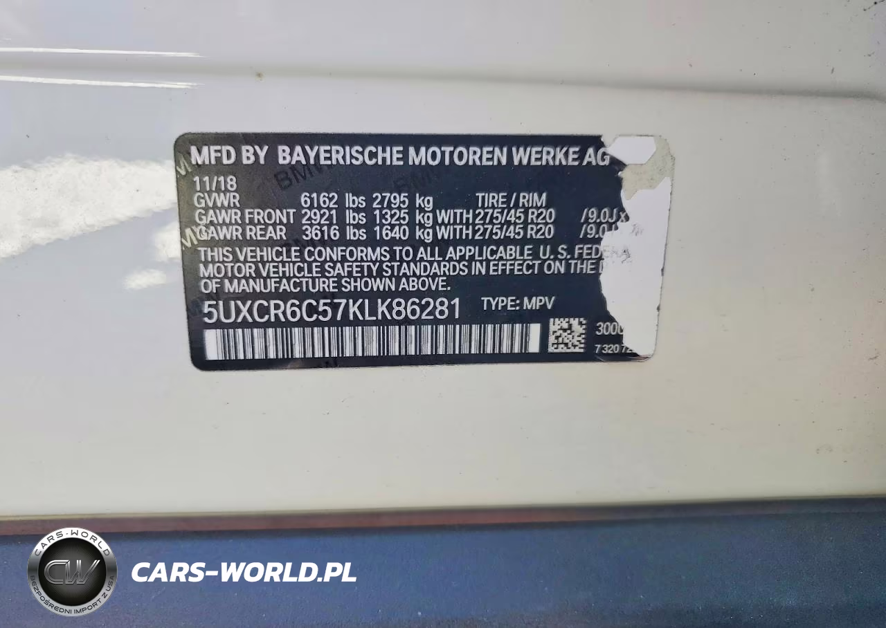 2019 BMW X5 xDrive40I VIN:5UXCR6C57KLK86281 - 13