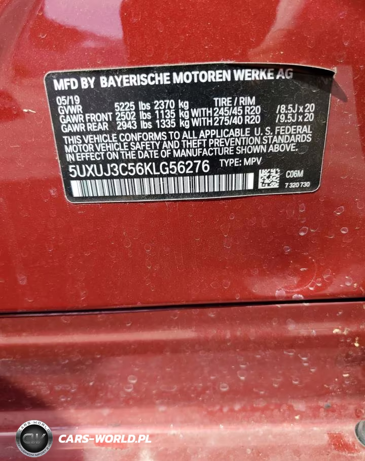 2019 BMW X4 xDrive30I VIN:5UXUJ3C56KLG56276 - 13