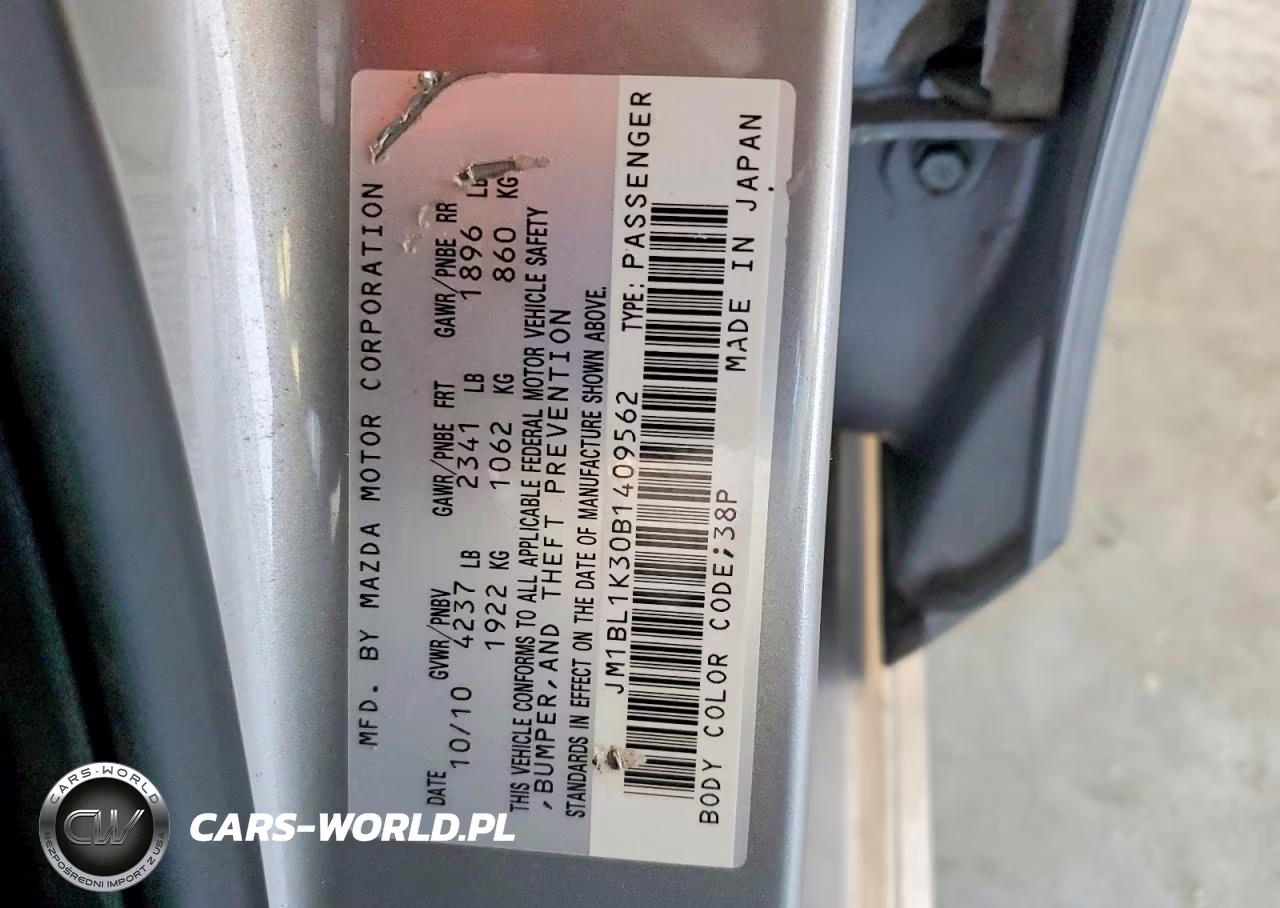 2011 Mazda Speed 3 VIN:JM1BL1K30B1409562 - 12