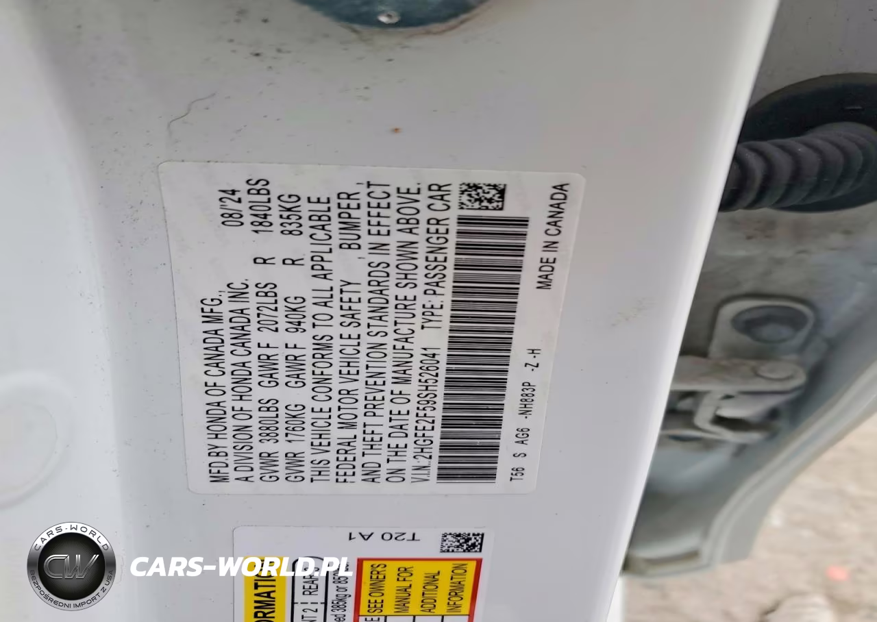 2025 Honda Civic Sport VIN:2HGFE2F59SH526041 - 12