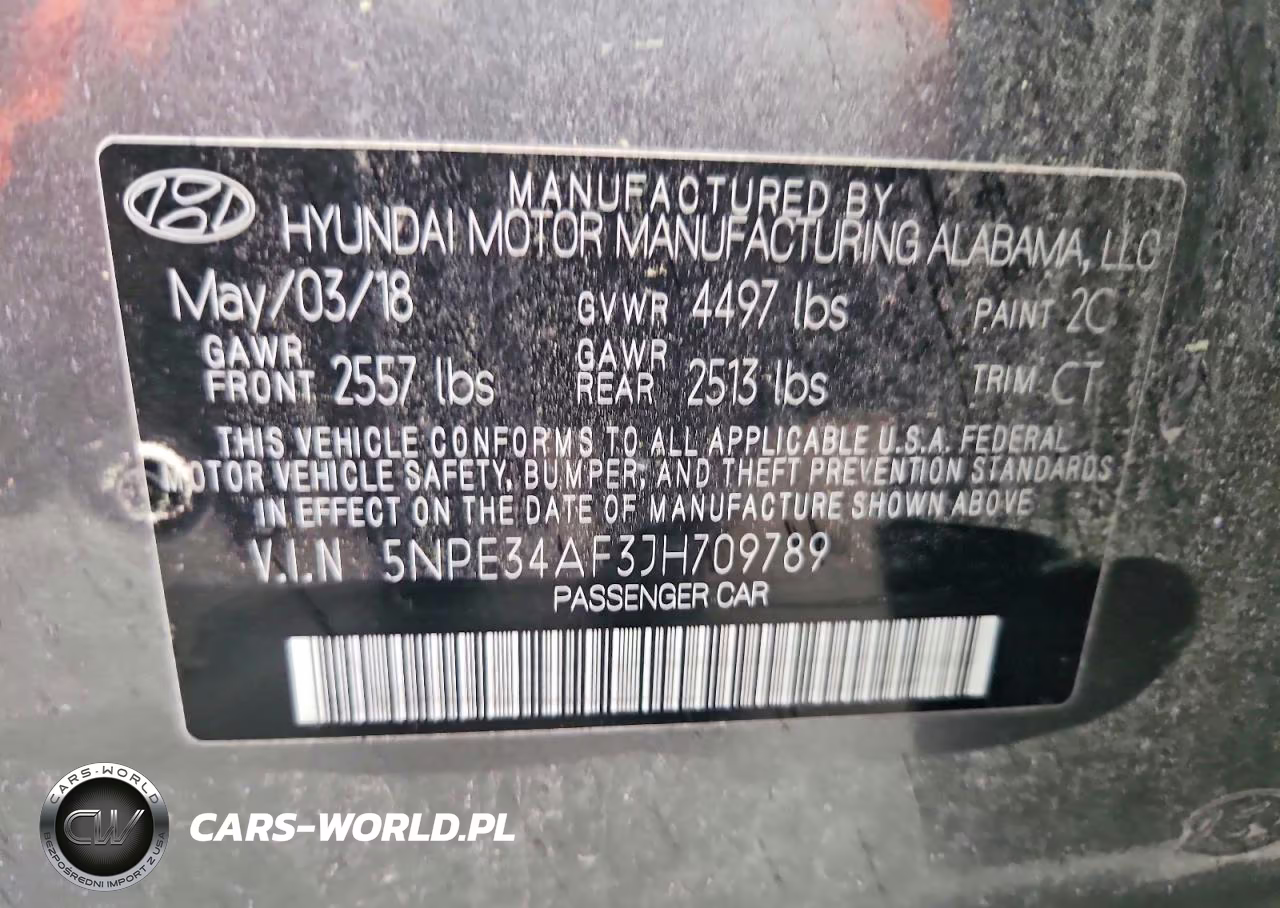 2018 Hyundai Sonata Sport VIN:5NPE34AF3JH709789 - 12