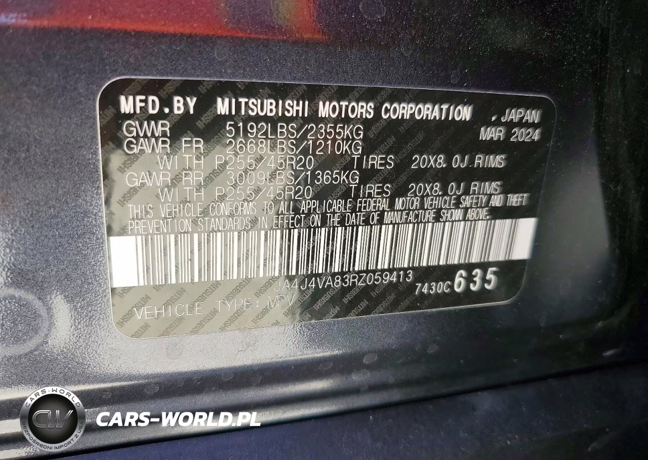 2024 Mitsubishi Outlander Se VIN:JA4J4VA83RZ059413 - 14