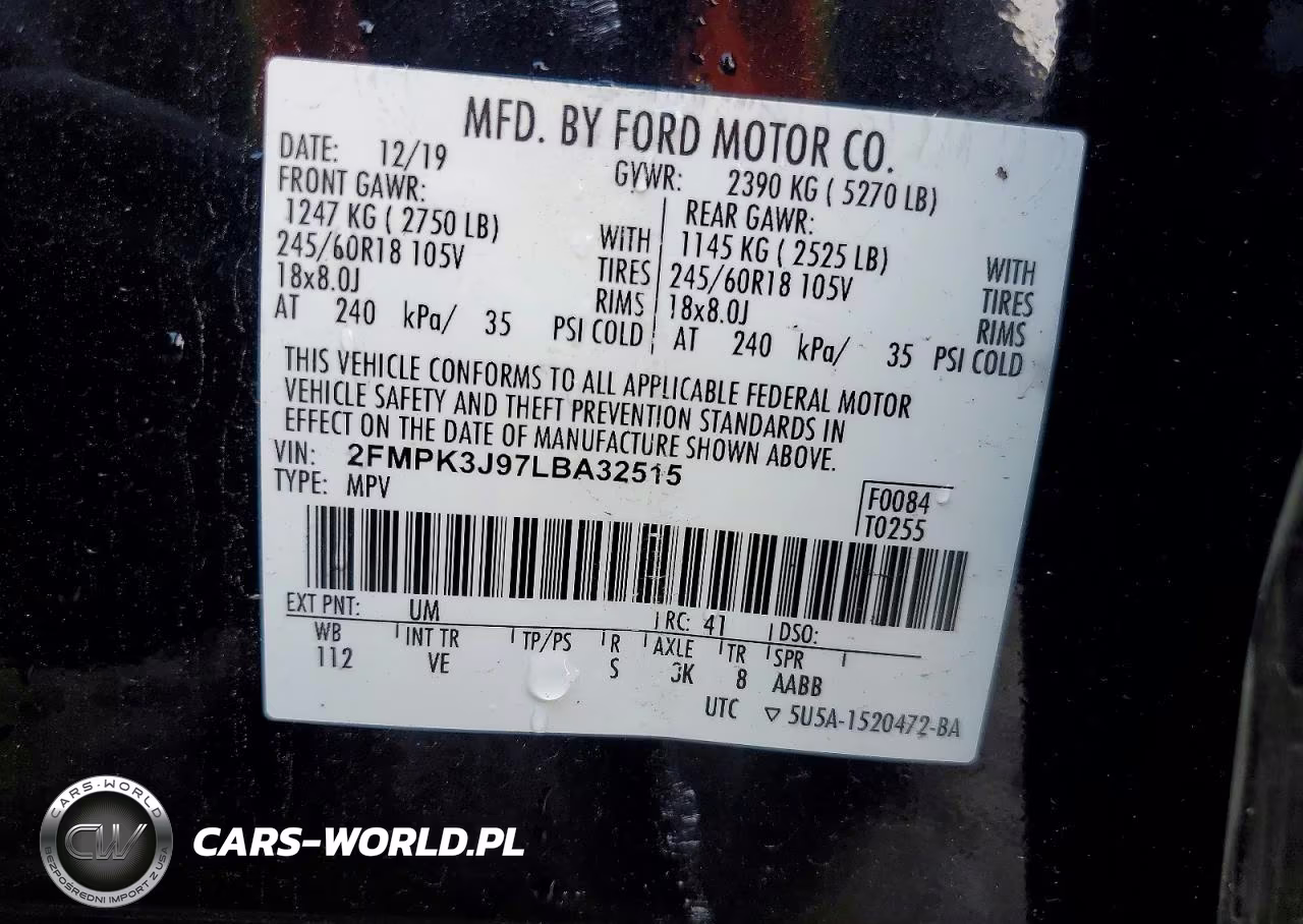 2020 Ford Edge Sel VIN:2FMPK3J97LBA32515 - 12