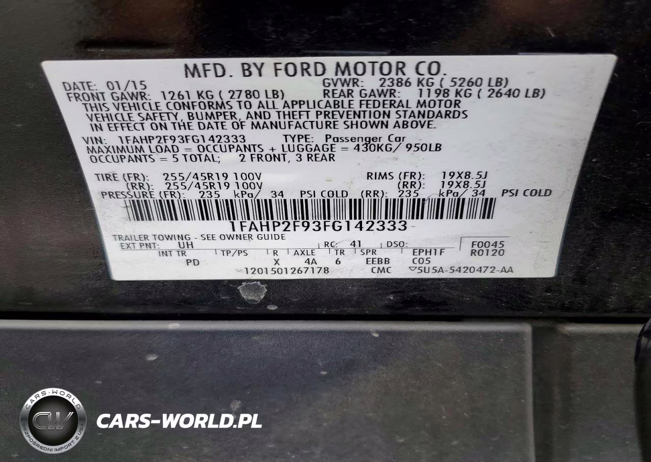 2015 Ford Taurus VIN:1FAHP2F93FG142333 - 12