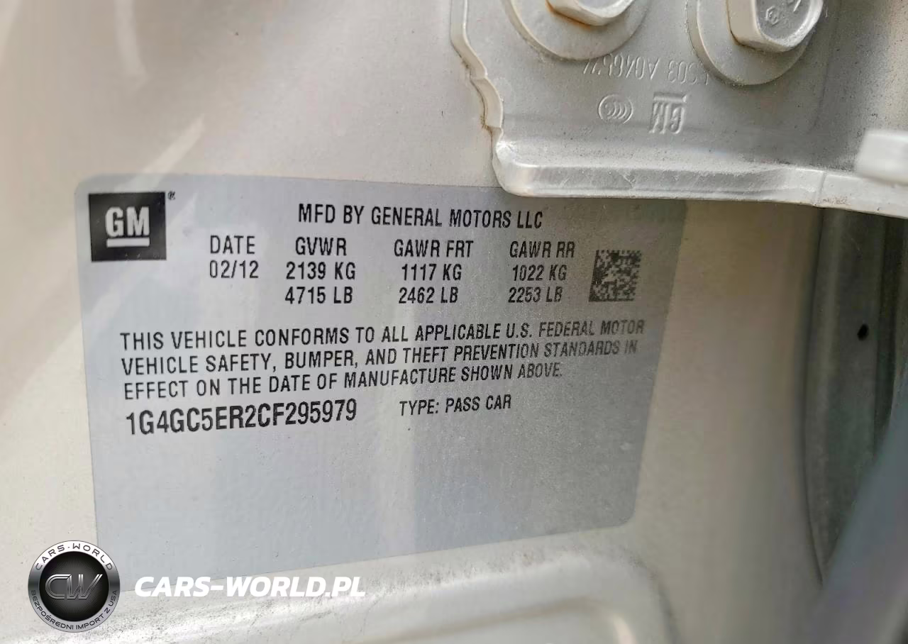2012 Buick Lacrosse VIN:1G4GC5ER2CF295979 - 13
