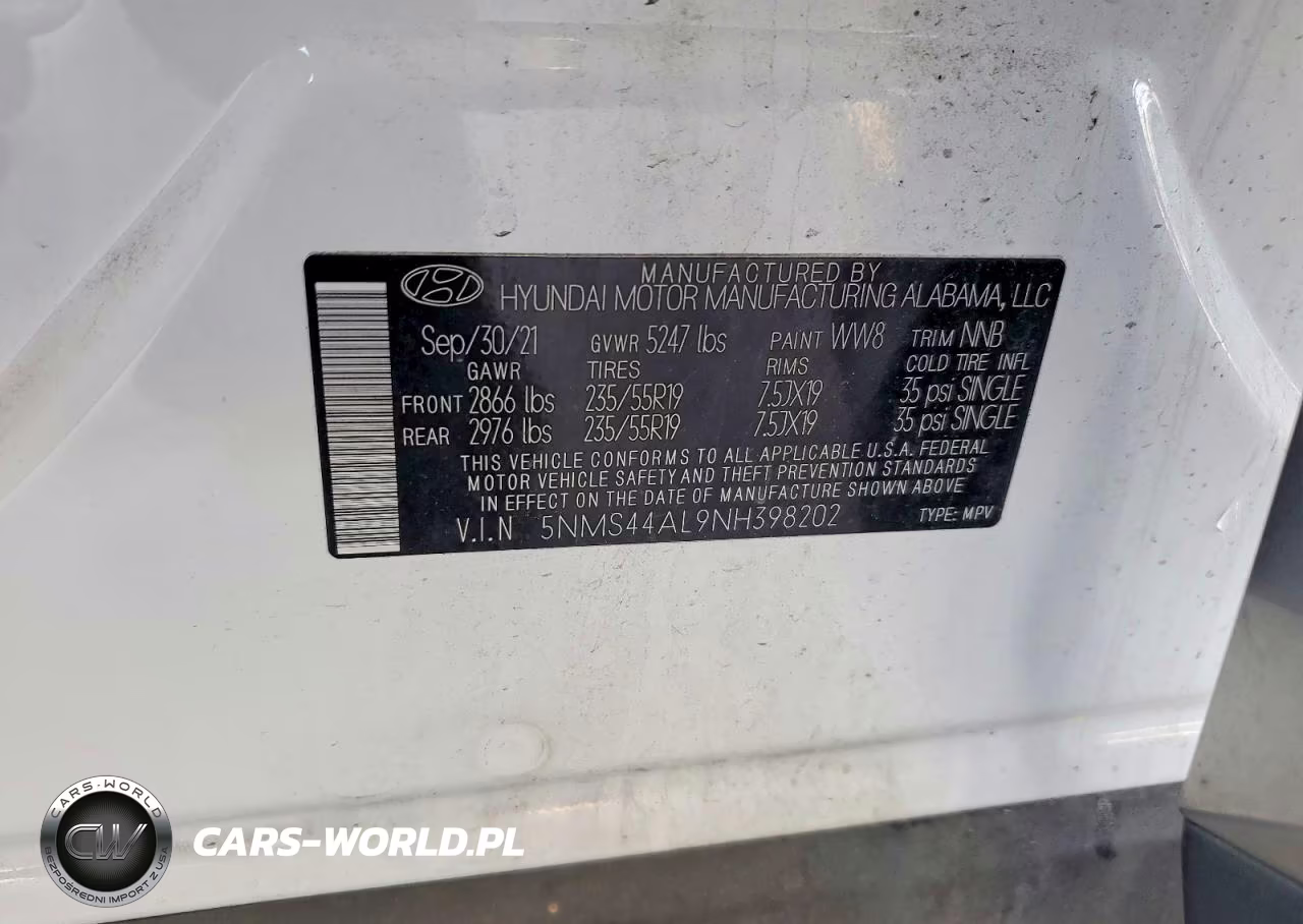 2022 Hyundai Santa Fe Limited VIN:5NMS44AL9NH398202 - 12