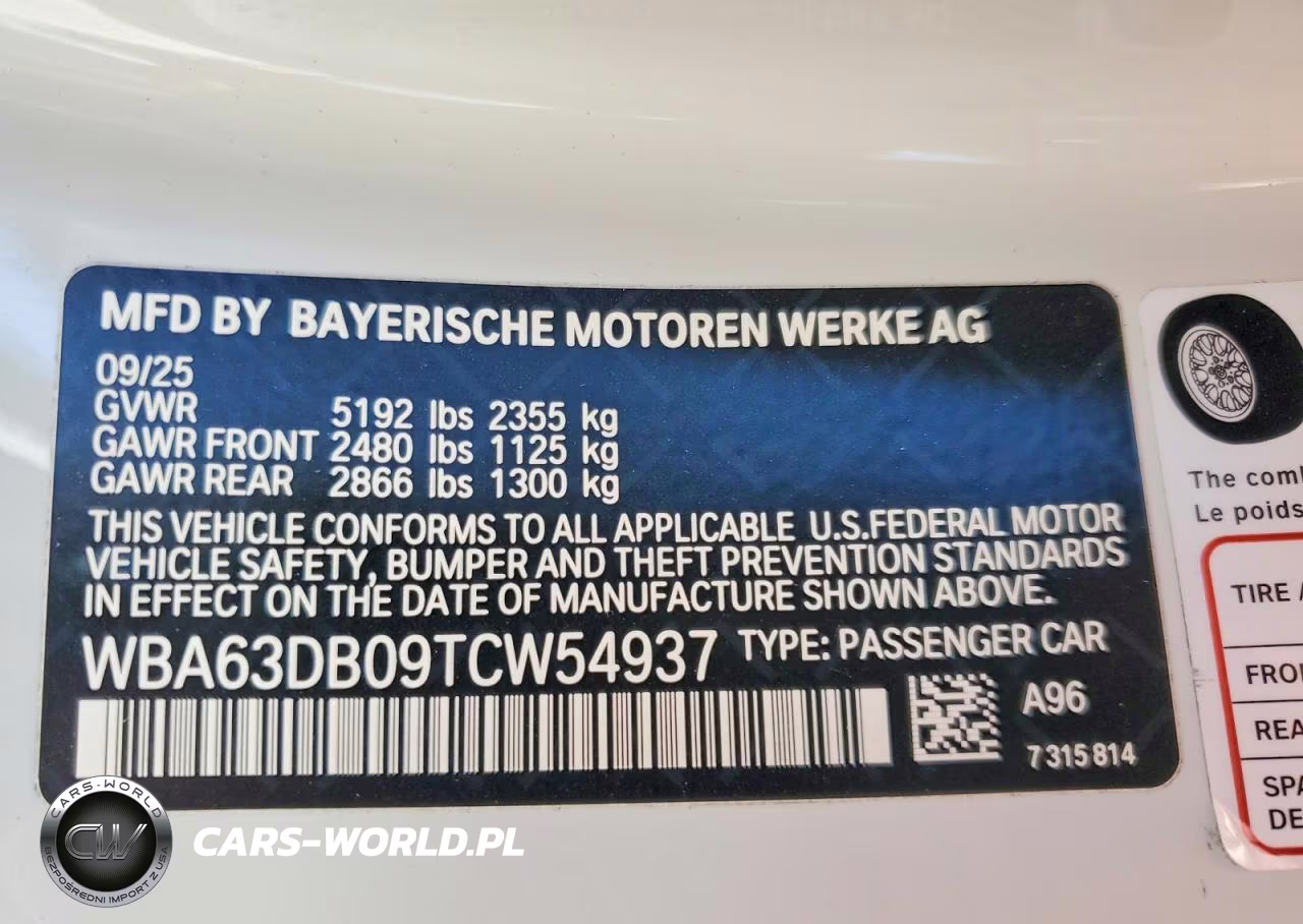 2026 BMW M440I VIN:WBA63DB09TCW54937 - 12