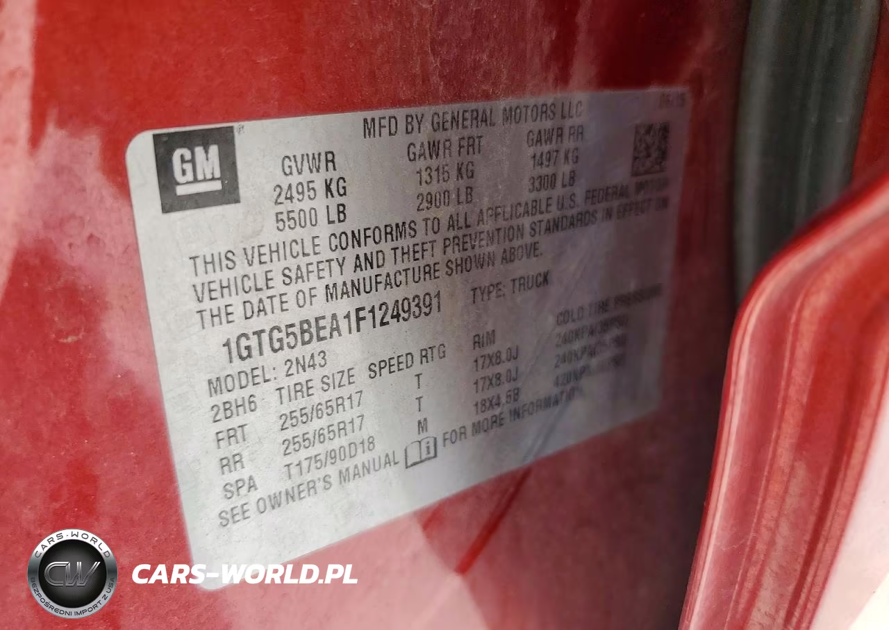 2015 GMC Canyon Sle VIN:1GTG5BEA1F1249391 - 12