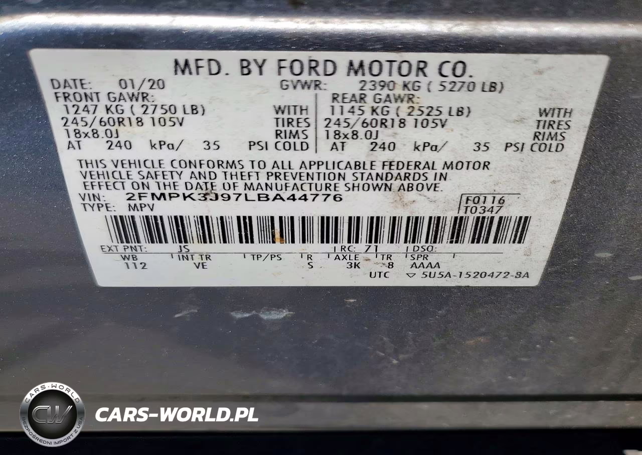 2020 Ford Edge Sel VIN:2FMPK3J97LBA44776 - 13