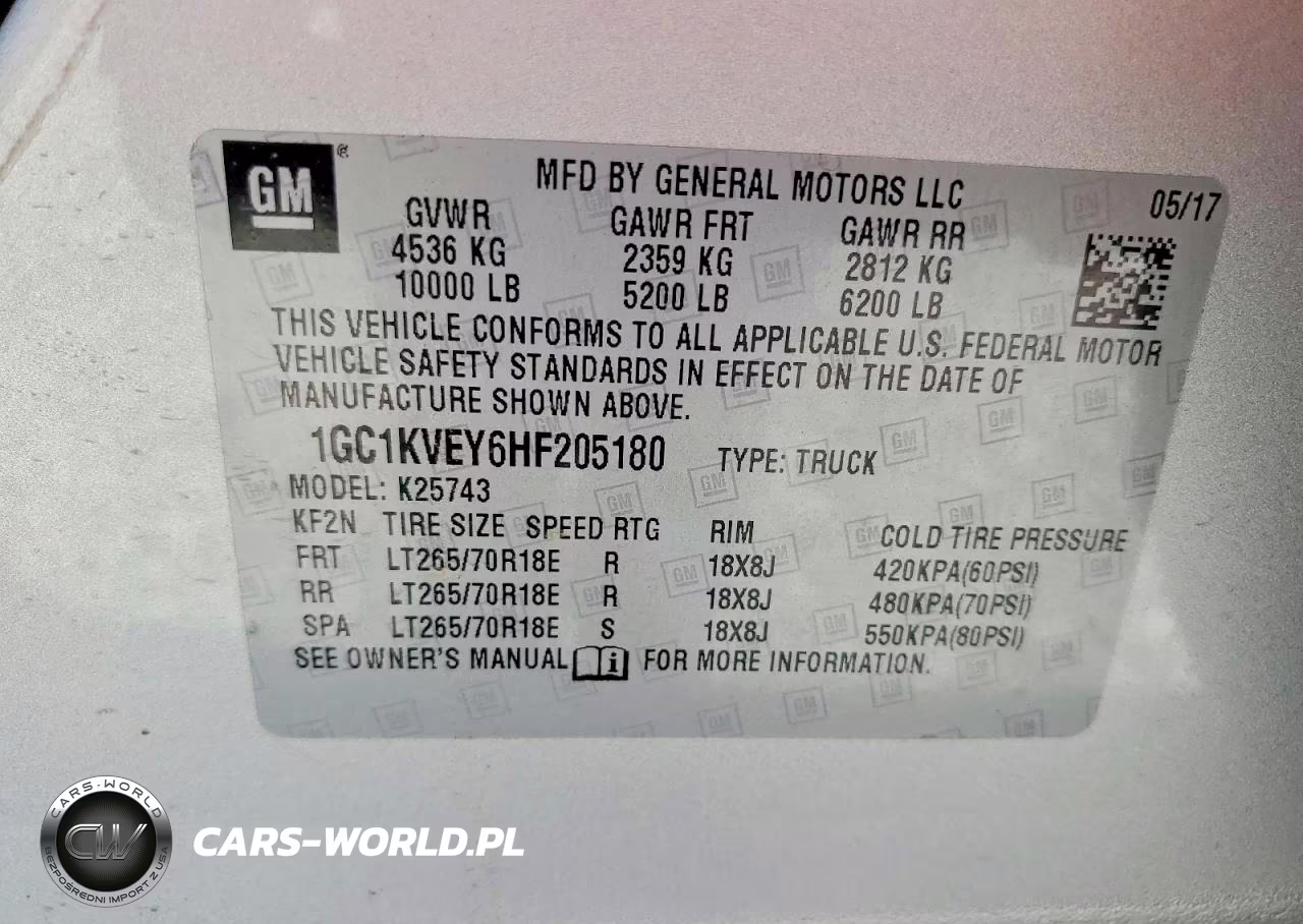 2017 Chevrolet Silverado K2500 Heavy Duty Lt VIN:1GC1KVEY6HF205180 - 12