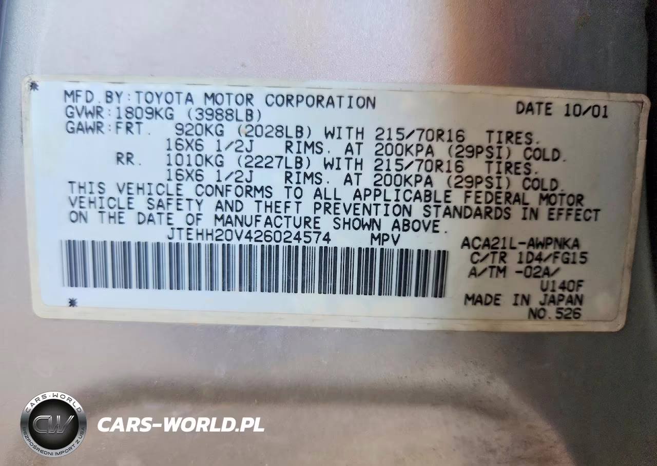 2002 Toyota Rav4 Base VIN:JTEHH20V426024574 - 13