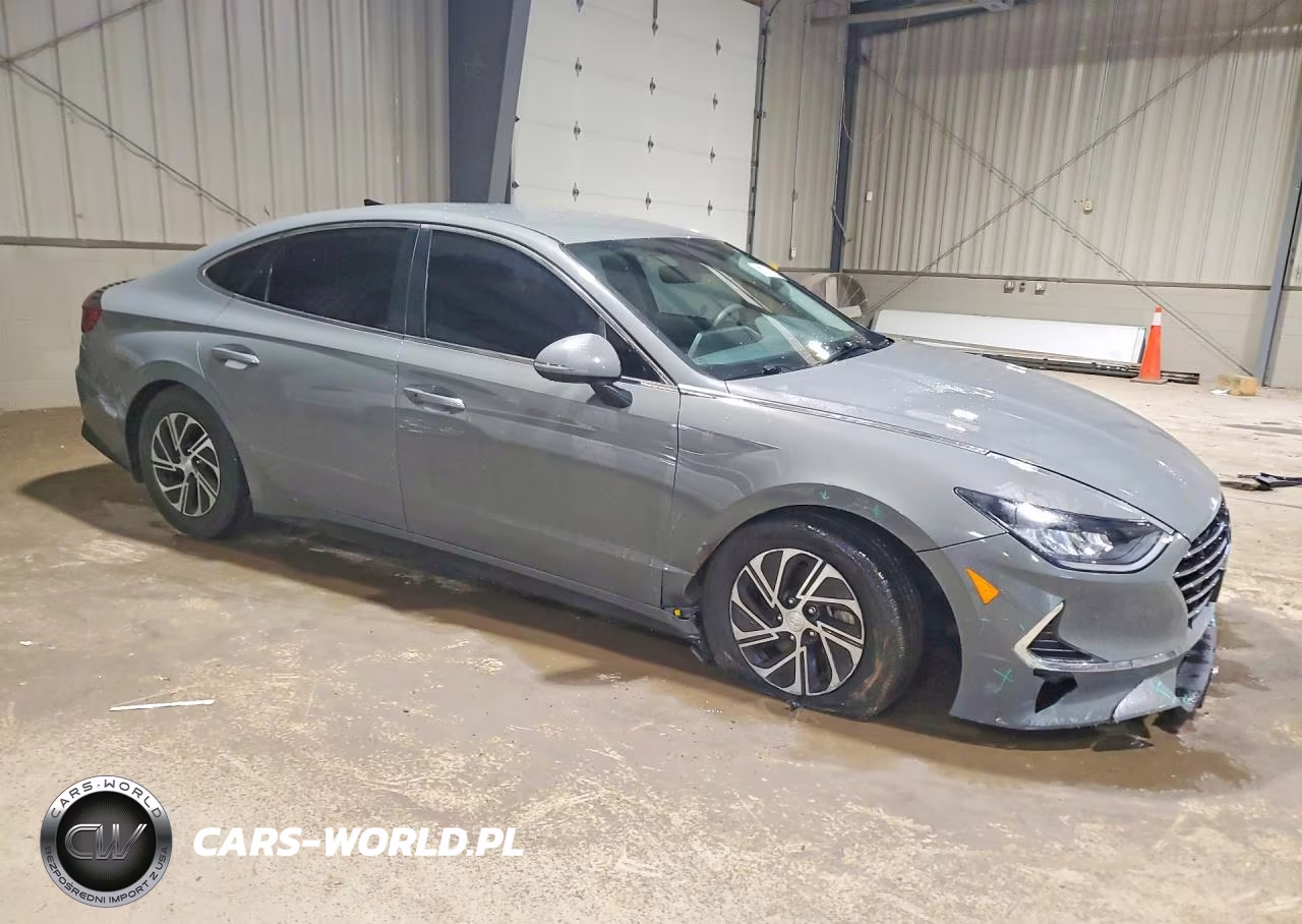 2021 Hyundai Sonata Hybrid Blue VIN:KMHL24JJ2MA029176 - 4