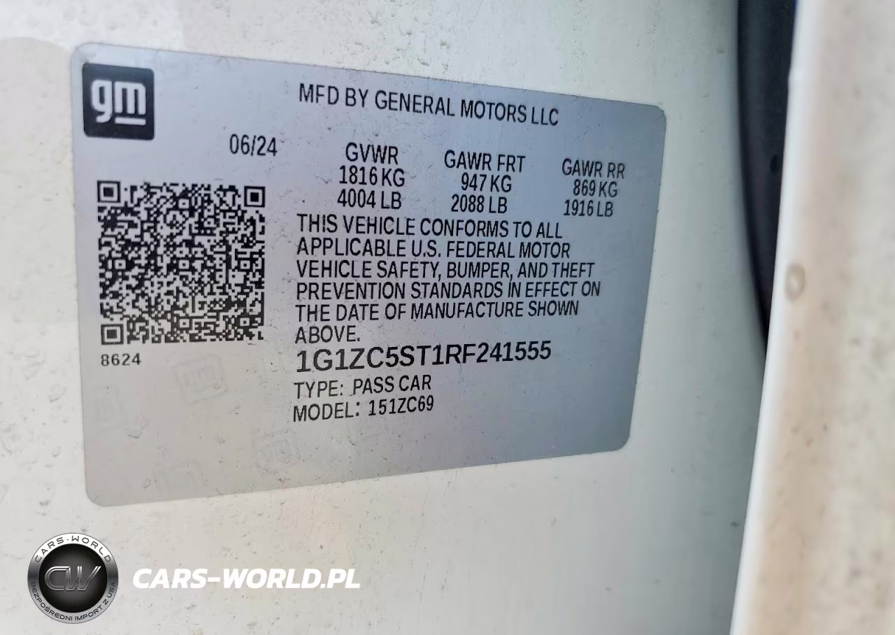 2024 Chevrolet Malibu VIN:1G1ZC5ST1RF241555 - 13