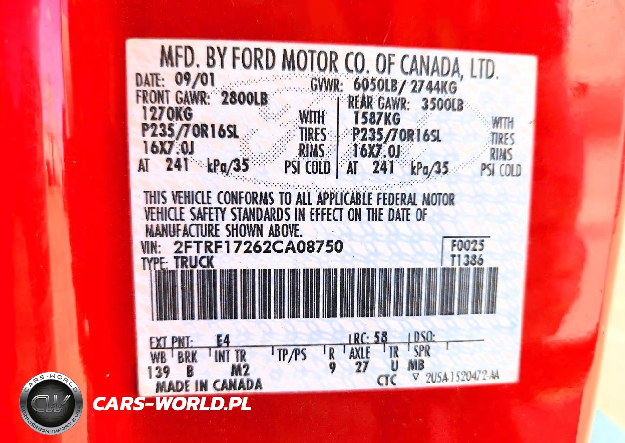 2002 Ford F150 VIN:2FTRF17262CA08750 - 12