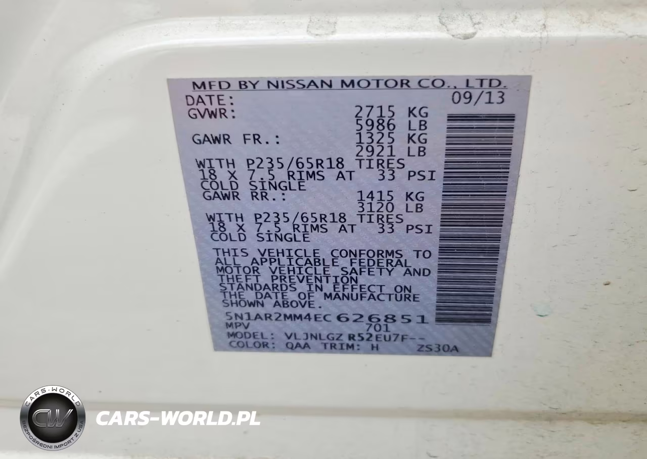 2014 Nissan Pathfinder Sl VIN:5N1AR2MM4EC626851 - 13