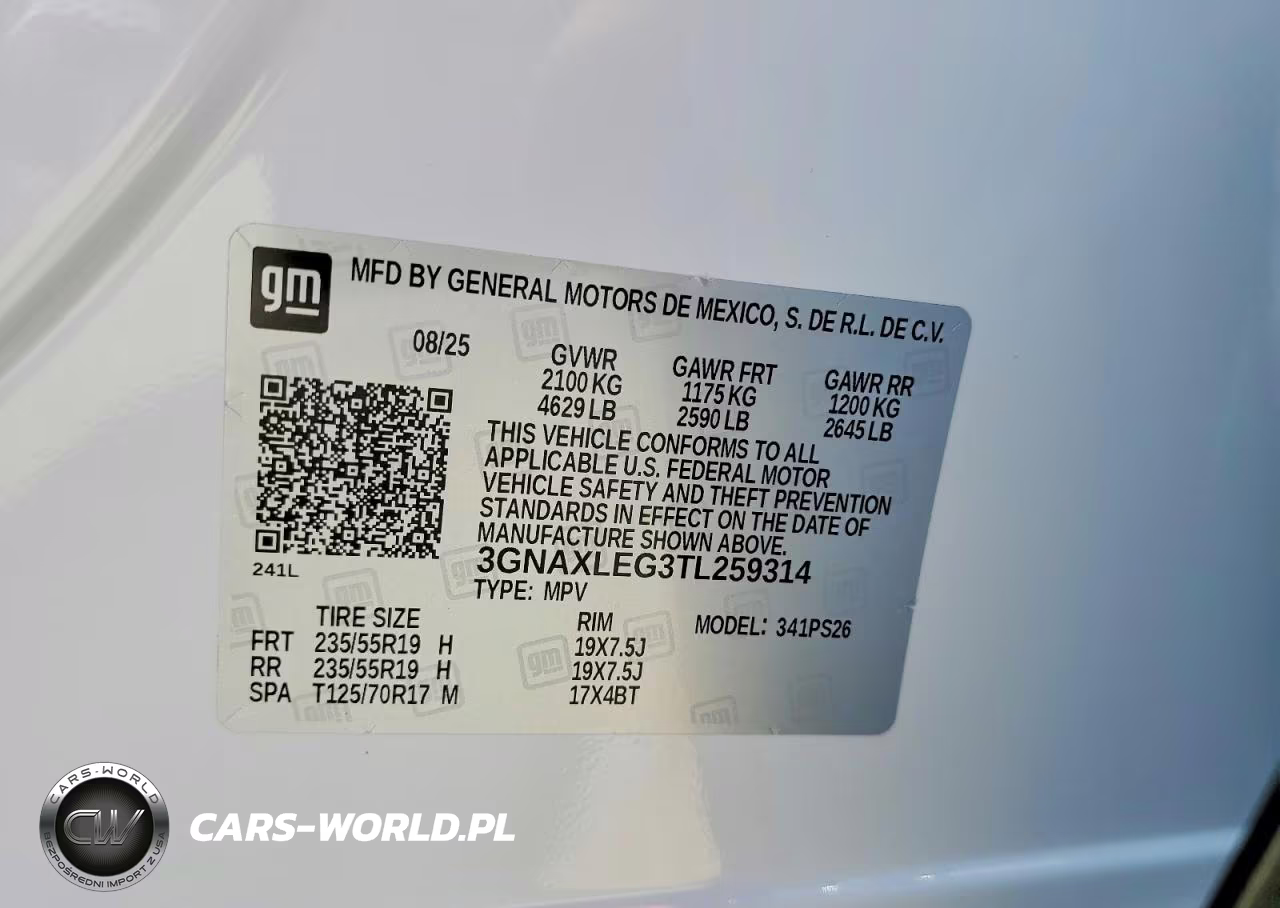 2026 Chevrolet Equinox Rs VIN:3GNAXLEG3TL259314 - 13