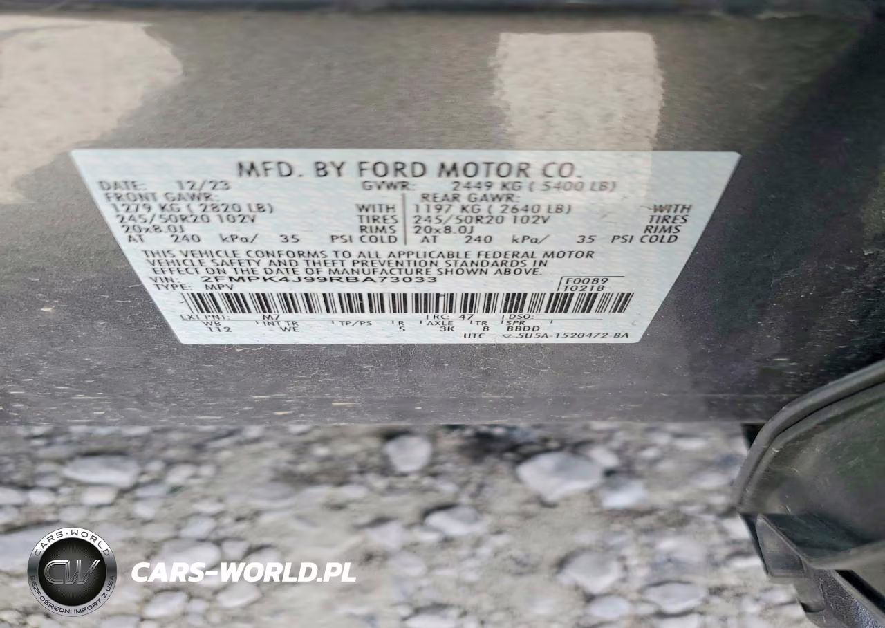 2024 Ford Edge Sel VIN:2FMPK4J99RBA73033 - 13