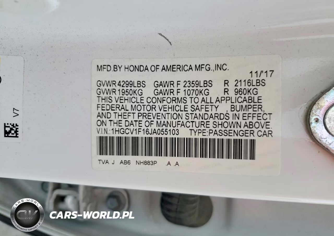 2018 Honda Accord Lx VIN:1HGCV1F16JA055103 - 12