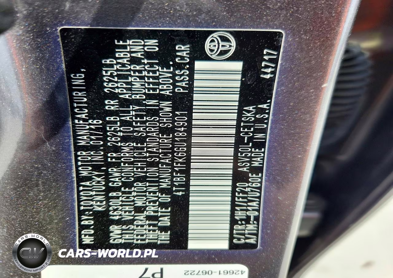 2016 Toyota Camry Se VIN:4T1BF1FK6GU184901 - 13