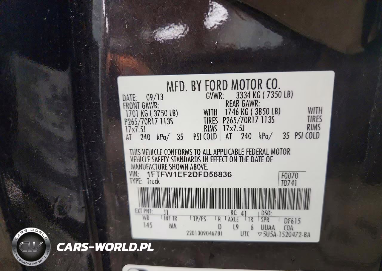 2013 Ford F150 Supercrew VIN:1FTFW1EF2DFD56836 - 12