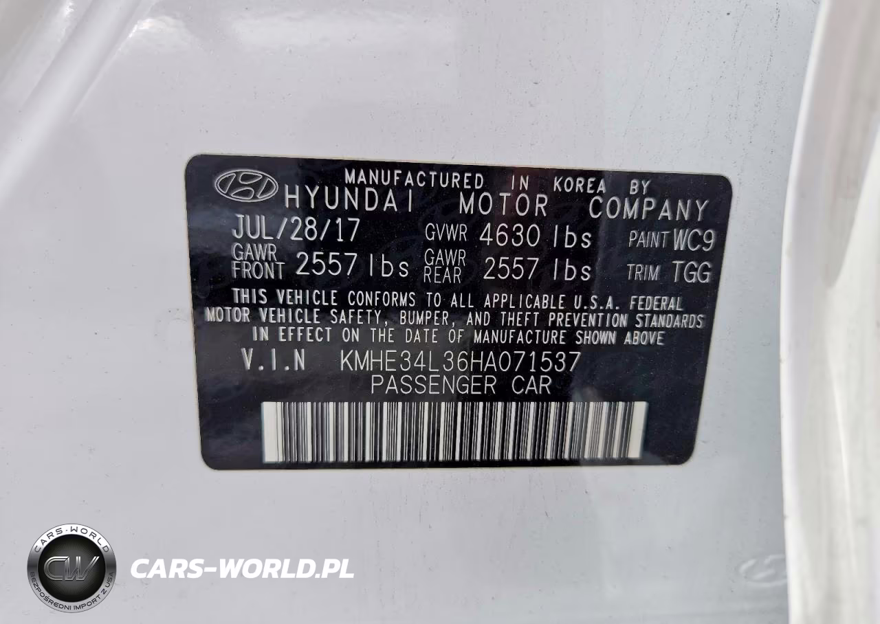 2017 Hyundai Sonata Hybrid Limited VIN:KMHE34L36HA071537 - 12