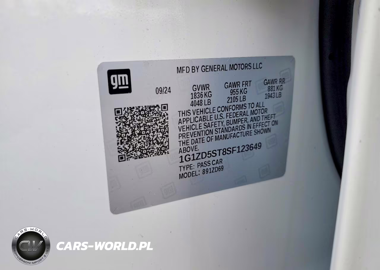 2025 Chevrolet Malibu Lt VIN:1G1ZD5ST8SF123649 - 12