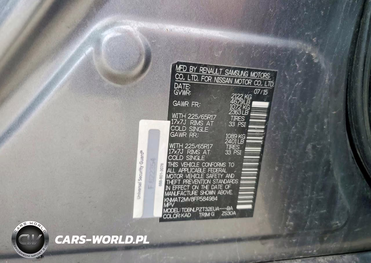 2015 Nissan Rogue S VIN:KNMAT2MV8FP584984 - 13