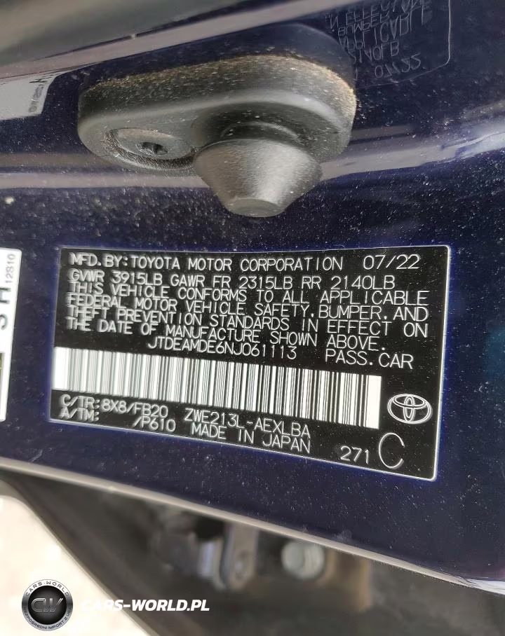 2022 Toyota Corolla Le VIN:JTDEAMDE6NJ061113 - 12