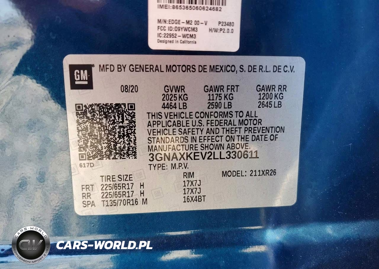 2020 Chevrolet Equinox Lt VIN:3GNAXKEV2LL330611 - 14